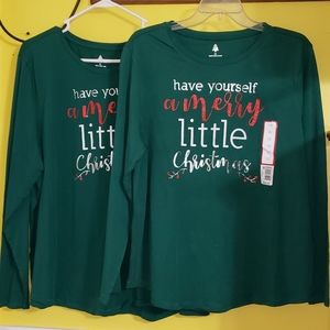 NEW Women's Long sleeve Christmas Pajama shirts
